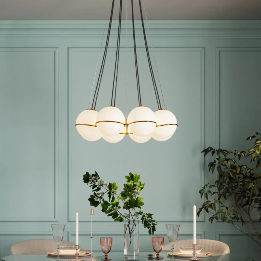 KARE Design Modern Gold Pendant Lamp Globe - 71cm Stylish Lighting Fixture for Home Decor