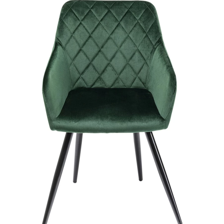 "KARE Design Bretagne Green Armchair – Comfortable Upholstered Chair With Armrests"