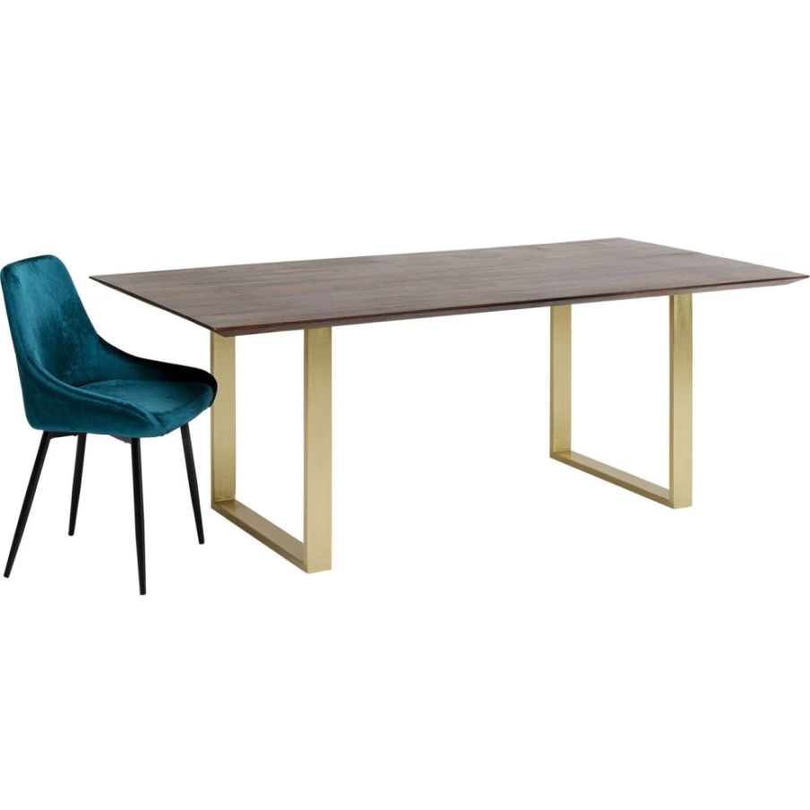 KARE Design Modern Dark Brass Dining Table Symphony 160X80cm Stylish Kitchen Restaurant Furniture