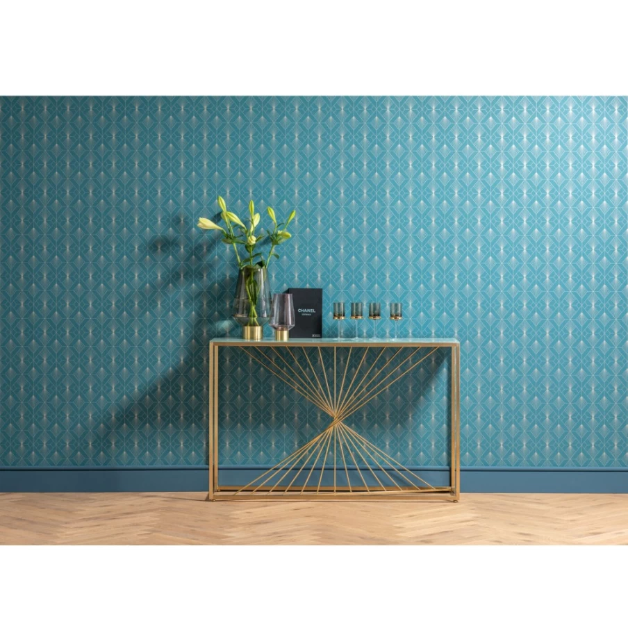 KARE Design Modern Console Table with Art Marble Top - Stylish 142cm Entryway Furniture