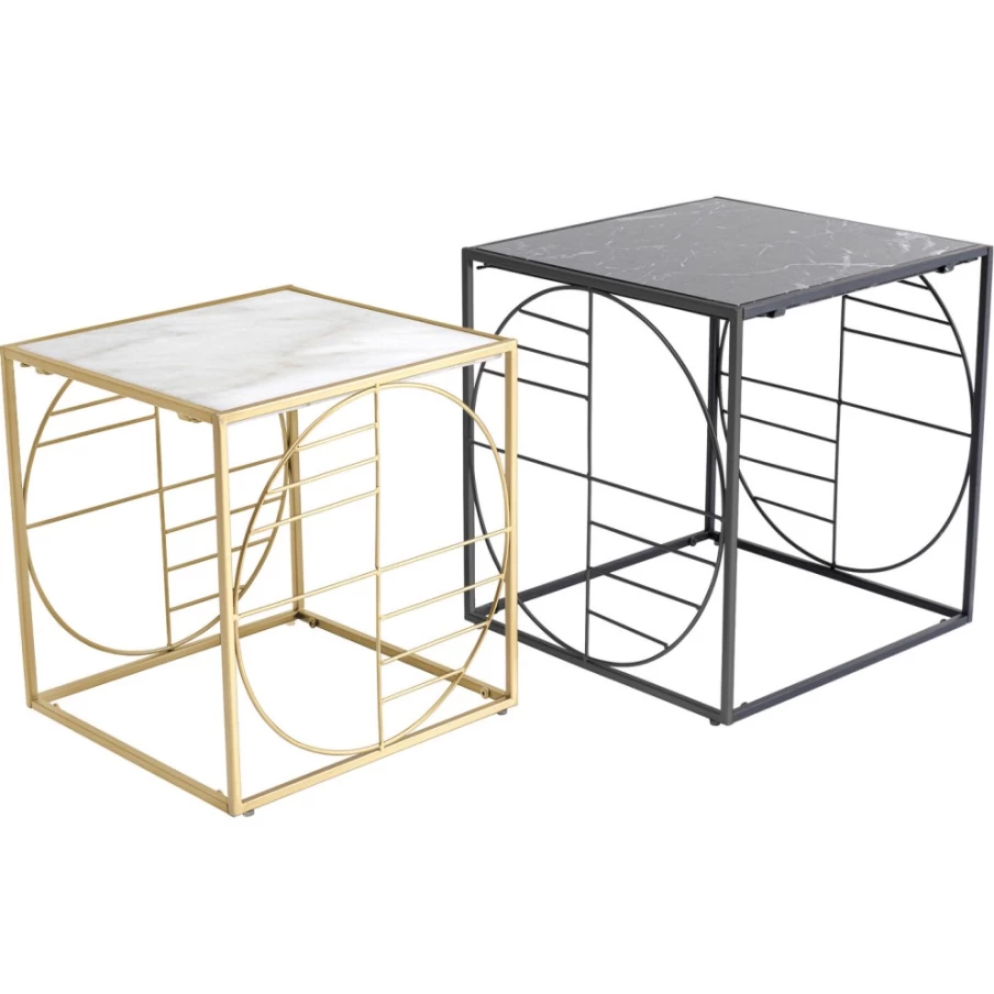 KARE Design Modern Techno Coffee Table Set of 2 - Contemporary Living Room Furniture