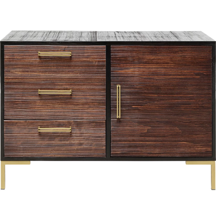 KARE Design Olbia Dunkel Dresser 110x62cm Modern Dark Wood Bedroom Storage Cabinet
