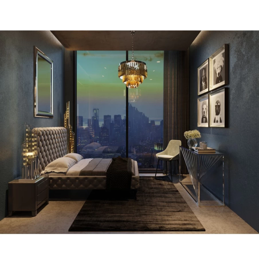 KARE Design High-Quality Silver Grey Bed Frame 180x200 cm - Modern Luxury Bed Desire Collection