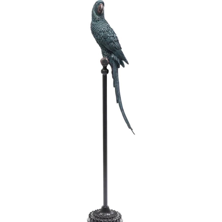 KARE Design Modern Bluegreen Parrot Decor Figurine - Handcrafted Home Accent Statue