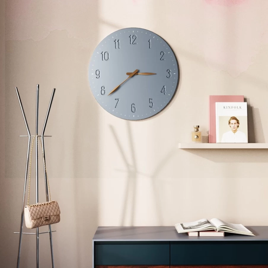 KARE Design Modern Wall Clock Mailo Grey 50cm Round Contemporary Home Decor