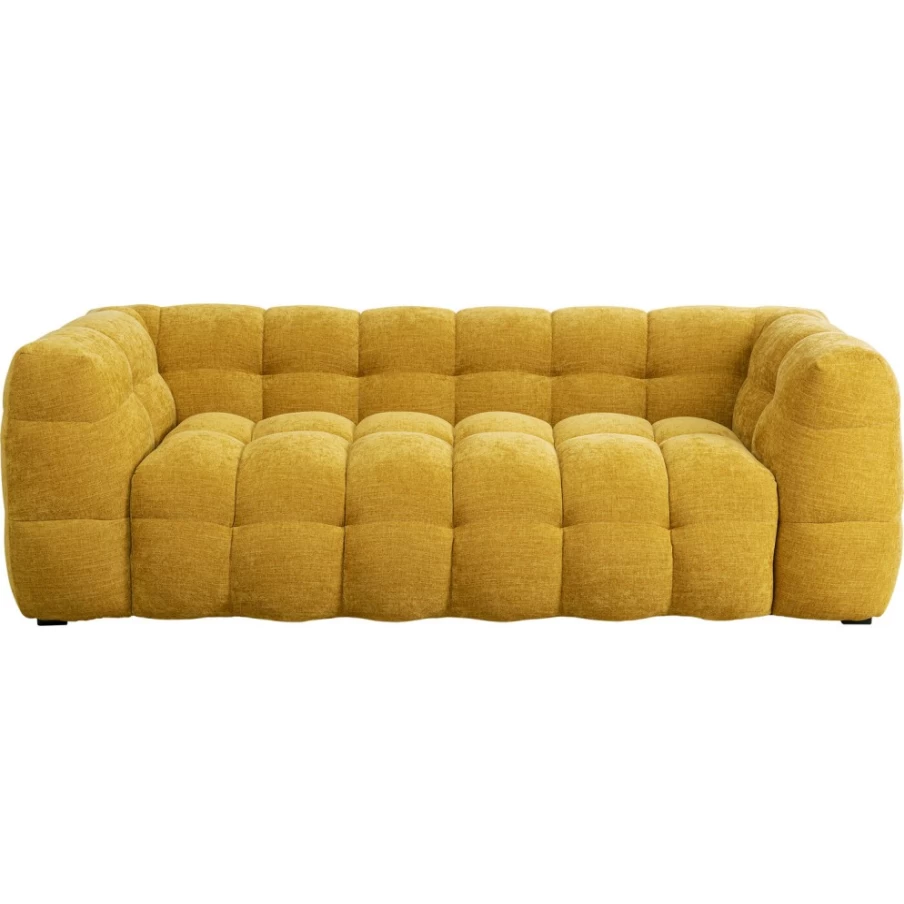 "KARE Design Salamanca Modern 3-Seater Sofa in Yellow, 240cm Wide Luxury Lounge Furniture"