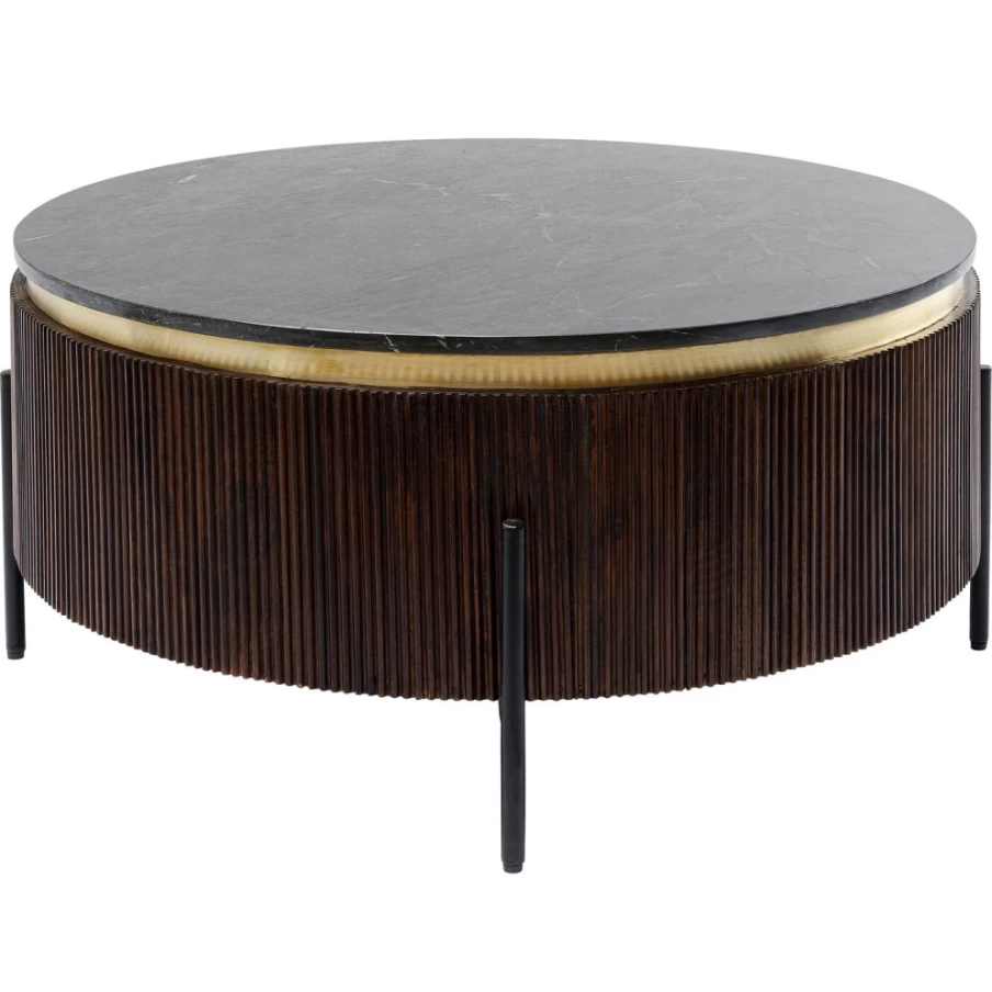 KARE Design Modern Catalina Coffee Table - 90cm Round Stylish Living Room Center Table