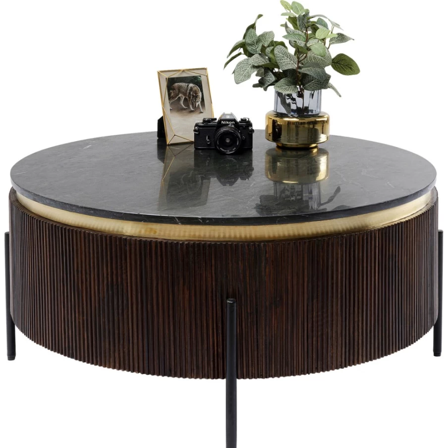 KARE Design Modern Catalina Coffee Table - 90cm Round Stylish Living Room Center Table