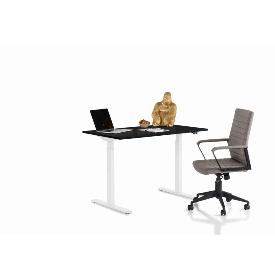 "KARE Design Modern Smart Office Desk 120x70cm in White & Black | Sleek Writing Desk"