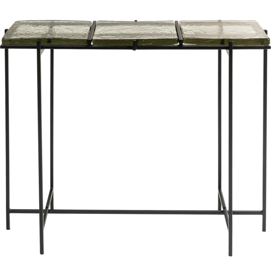 KARE Design Modern Console Table Ice Black 98cm x 80cm Entryway Hallway Furniture