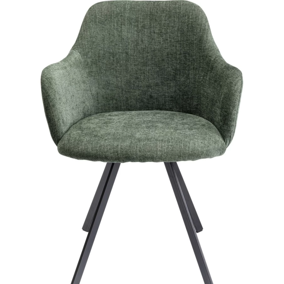 "KARE Design Swivel Armchair 'Lady Loco' in Green – Modern Rotating Lounge Chair"