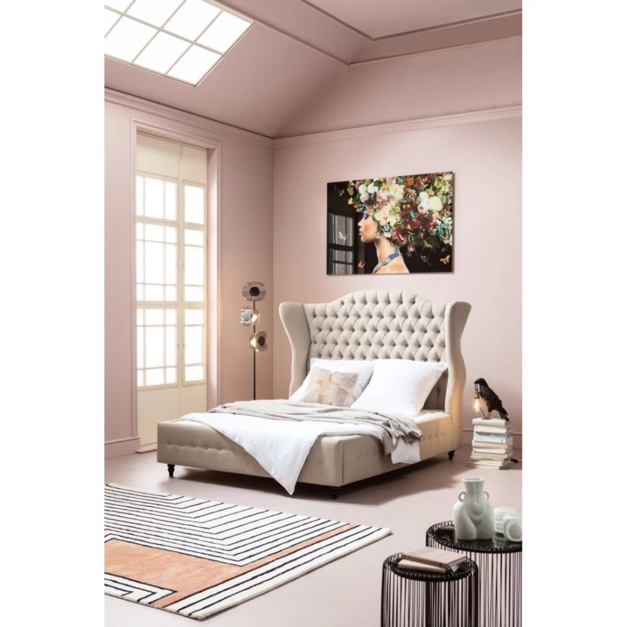 KARE Design Benito Grey Upholstered Headboard 180cm - Modern Bed Frame Accent