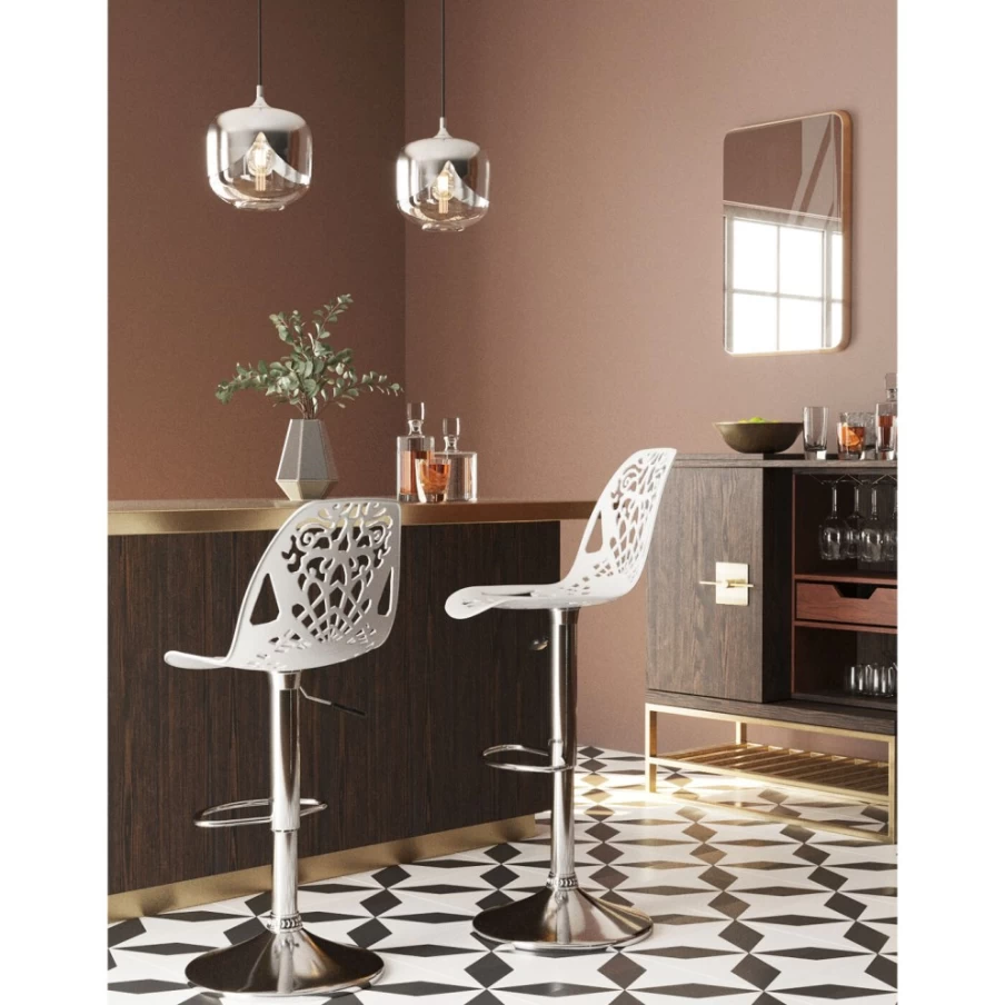 KARE Design Modern White Bar Stool Ornament - Decorative Home Accent