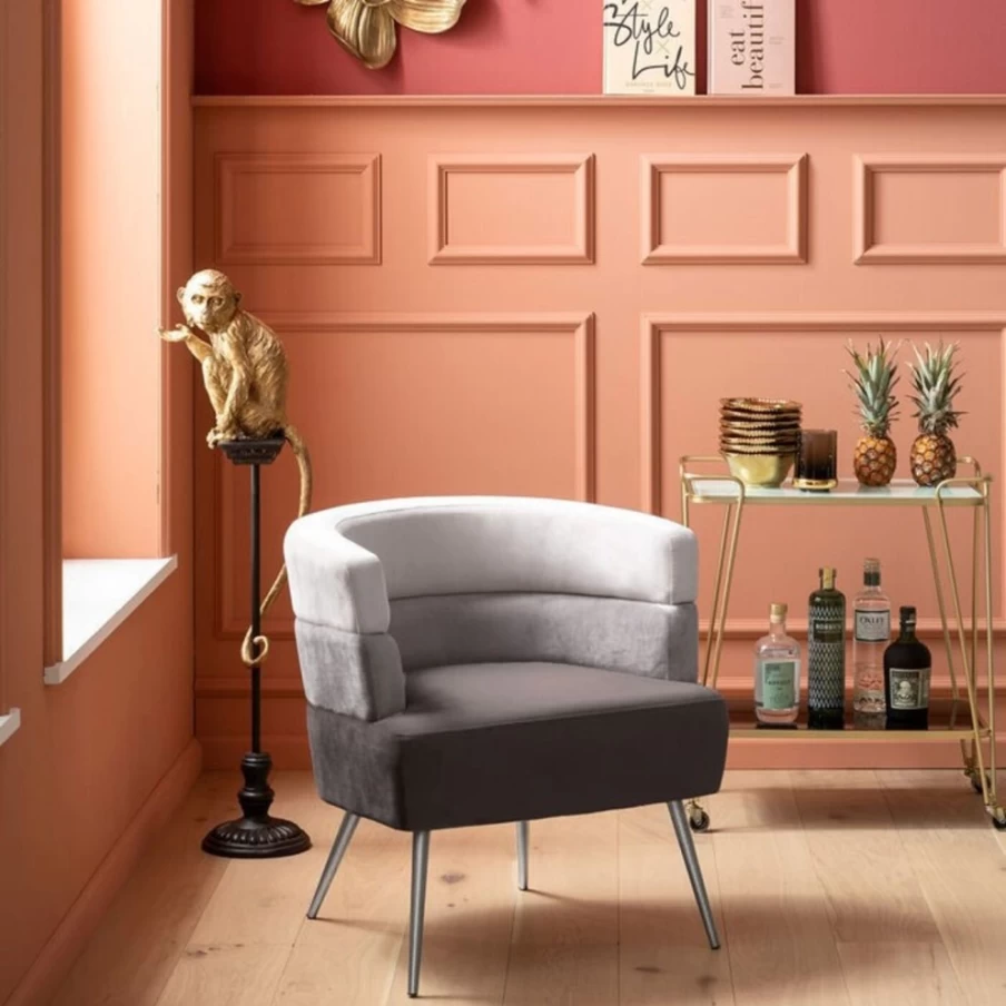 "KARE Design Modern Grey Armchair Sandwich – Stylish Lounge Chair for Living Room"