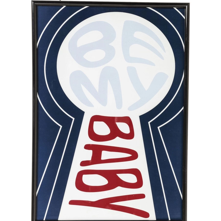 KARE Design Modern Picture Frame "Be My Baby" 42x30 cm - Decorative Wall Art for Home & Office