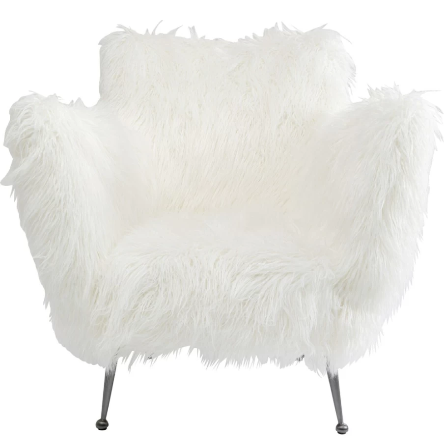 "KARE Design Modern Goldfinger White Armchair – Luxury Accent Chair for Living Room"