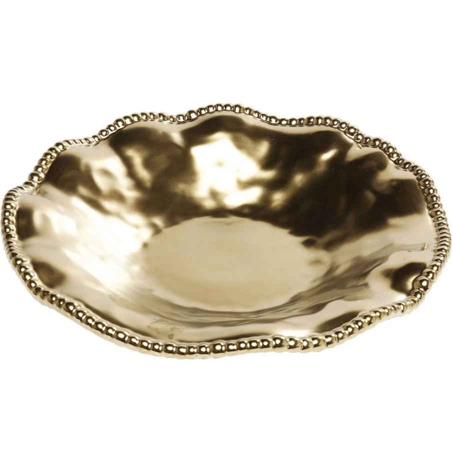 KARE Design Gold Decorative Plate Bell Wall Hanging - 36cm Diameter, Modern Home Decor