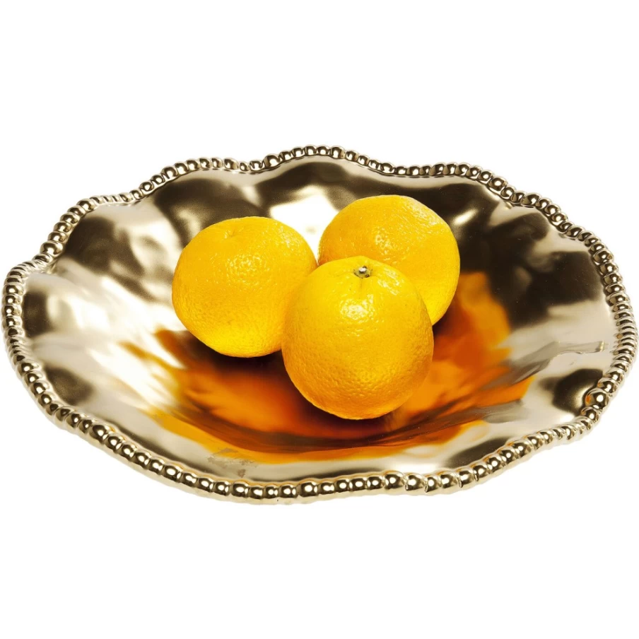KARE Design Gold Decorative Plate Bell Wall Hanging - 36cm Diameter, Modern Home Decor