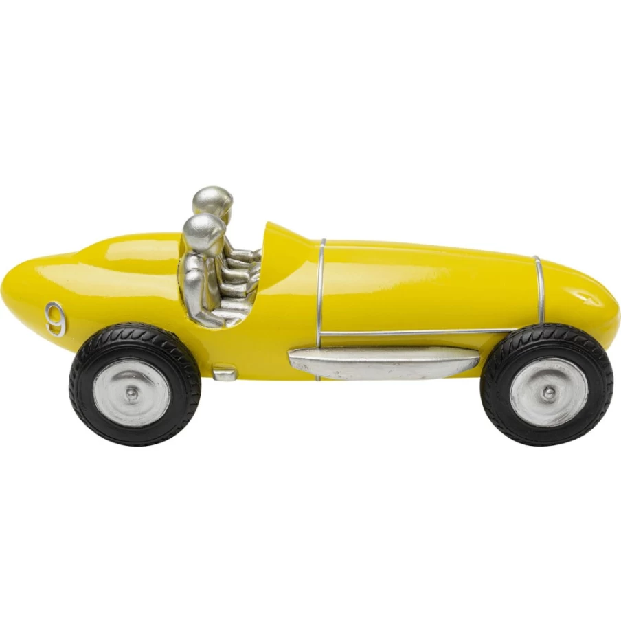 KARE Design Modern Yellow Deco Object Racing Car - 9cm Miniature Collectible