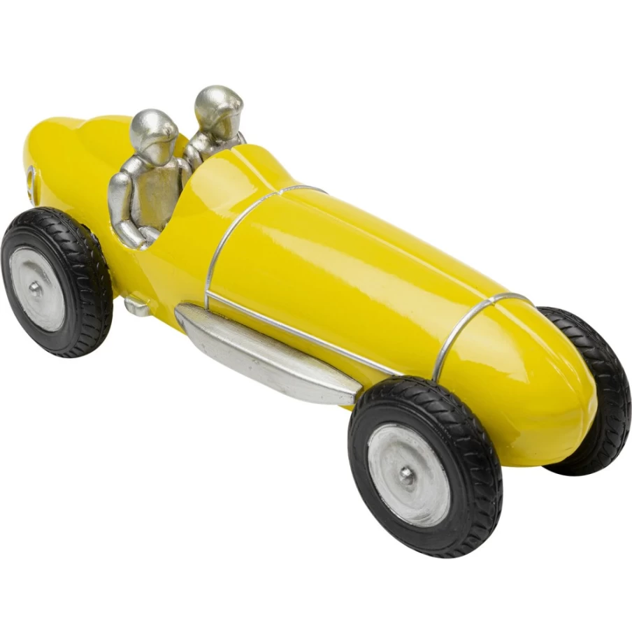 KARE Design Modern Yellow Deco Object Racing Car - 9cm Miniature Collectible