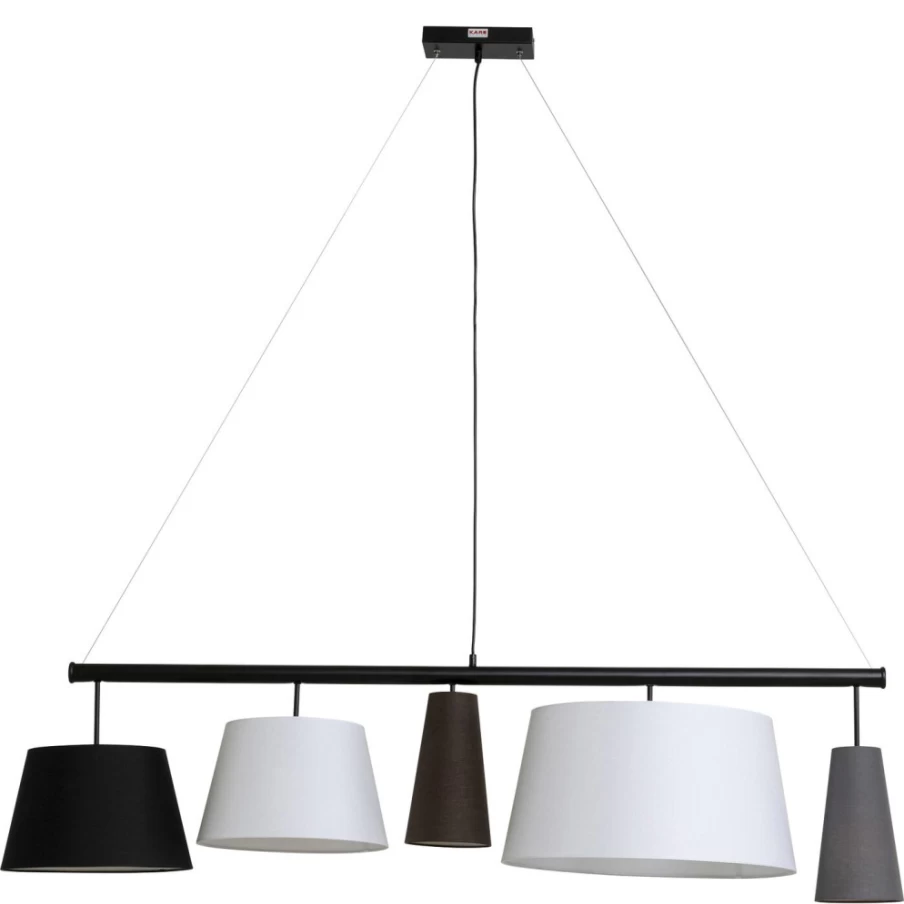KARE Design Modern Black Pendant Lamp Parecchi 140 - Stylish Ceiling Light for Dining Room & Kitchen