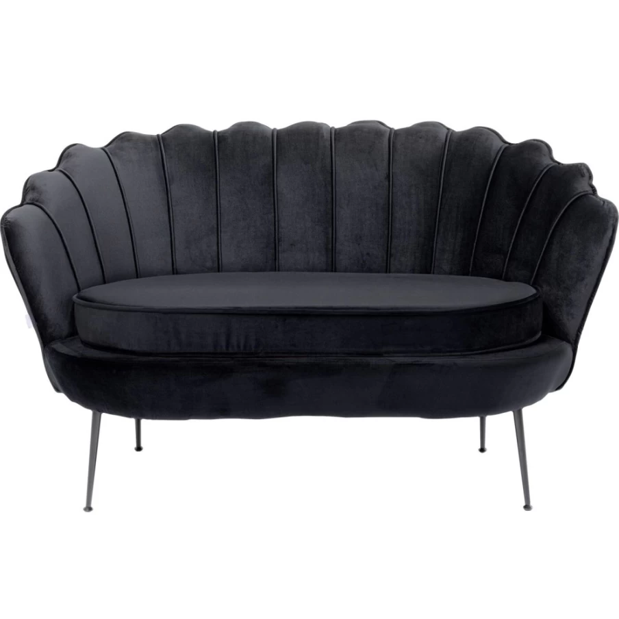 "KARE Design Water Lily 2-Seater Sofa in Black – Modern Stylish Lounge Furniture"