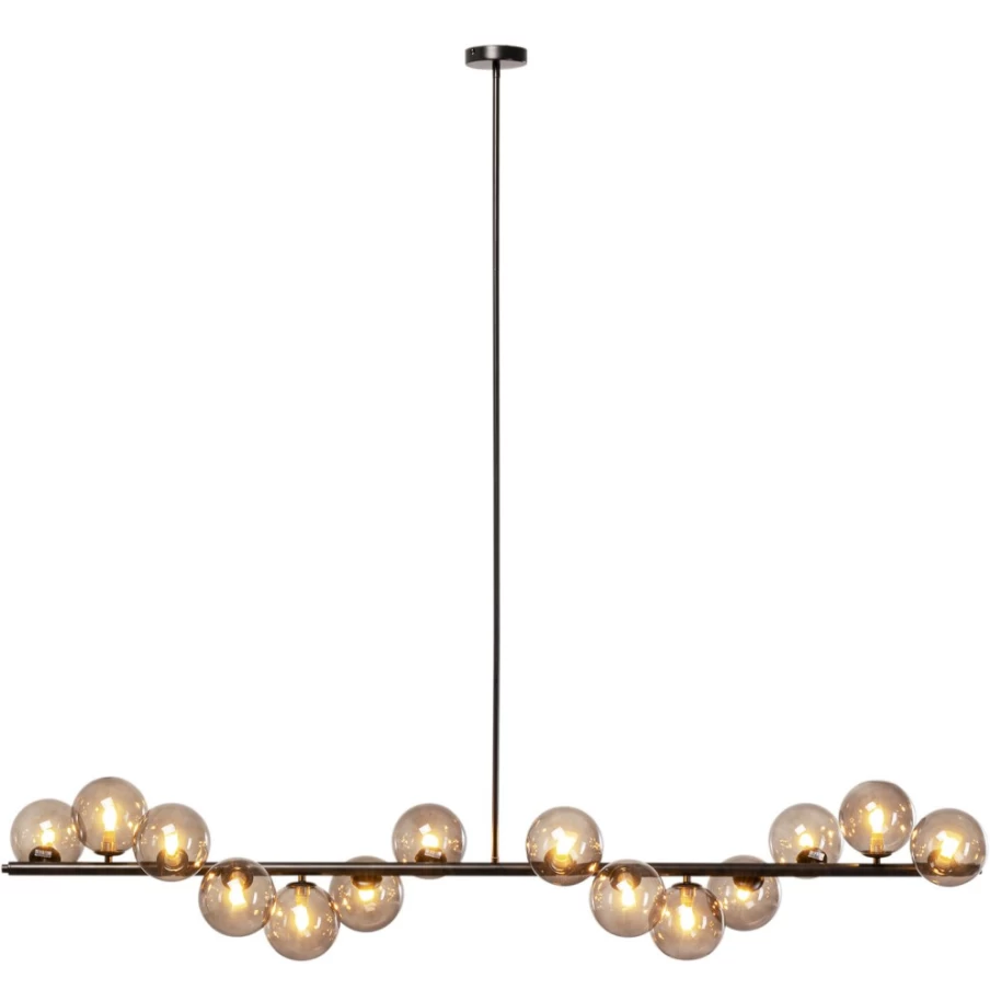 KARE Design Modern Black Scala Balls Pendant Lamp - 155cm Adjustable Hanging Light for Dining Room