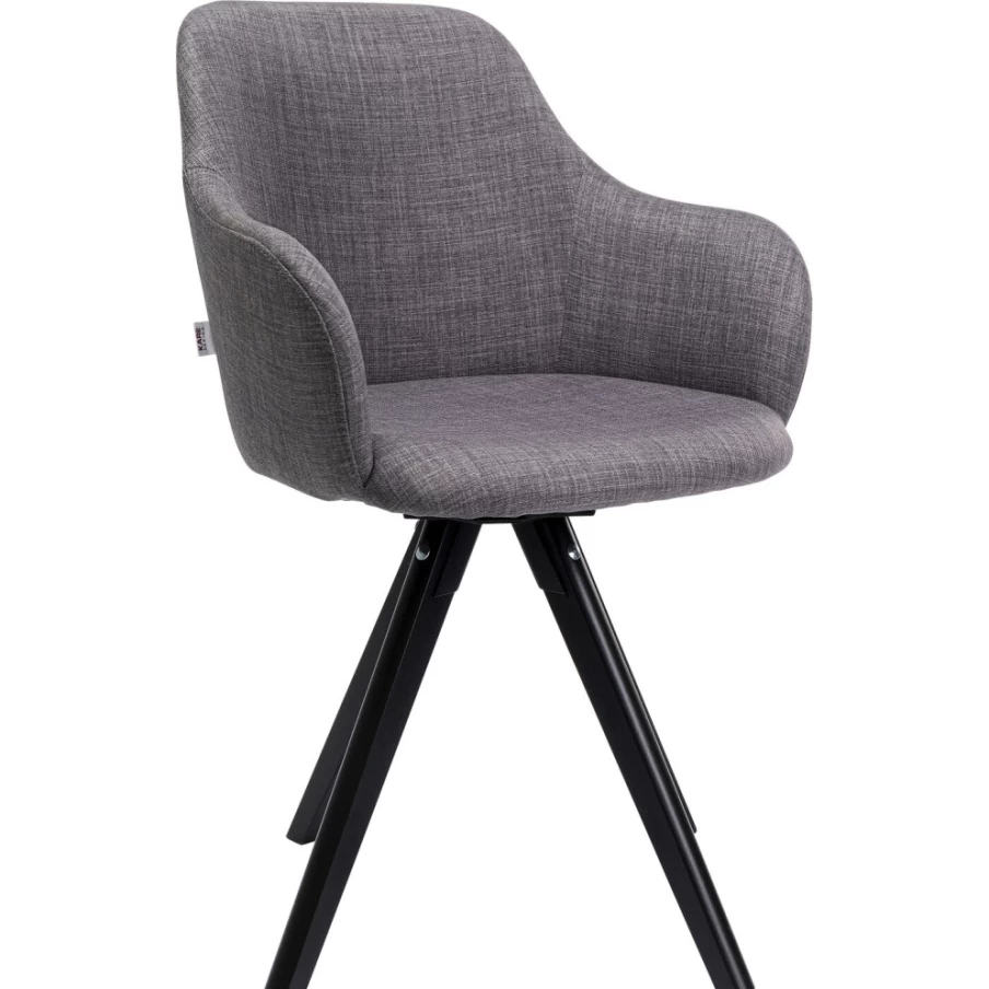 "KARE Design Swivel Armchair Madame Grey - Modern Rotating Lounge Chair"