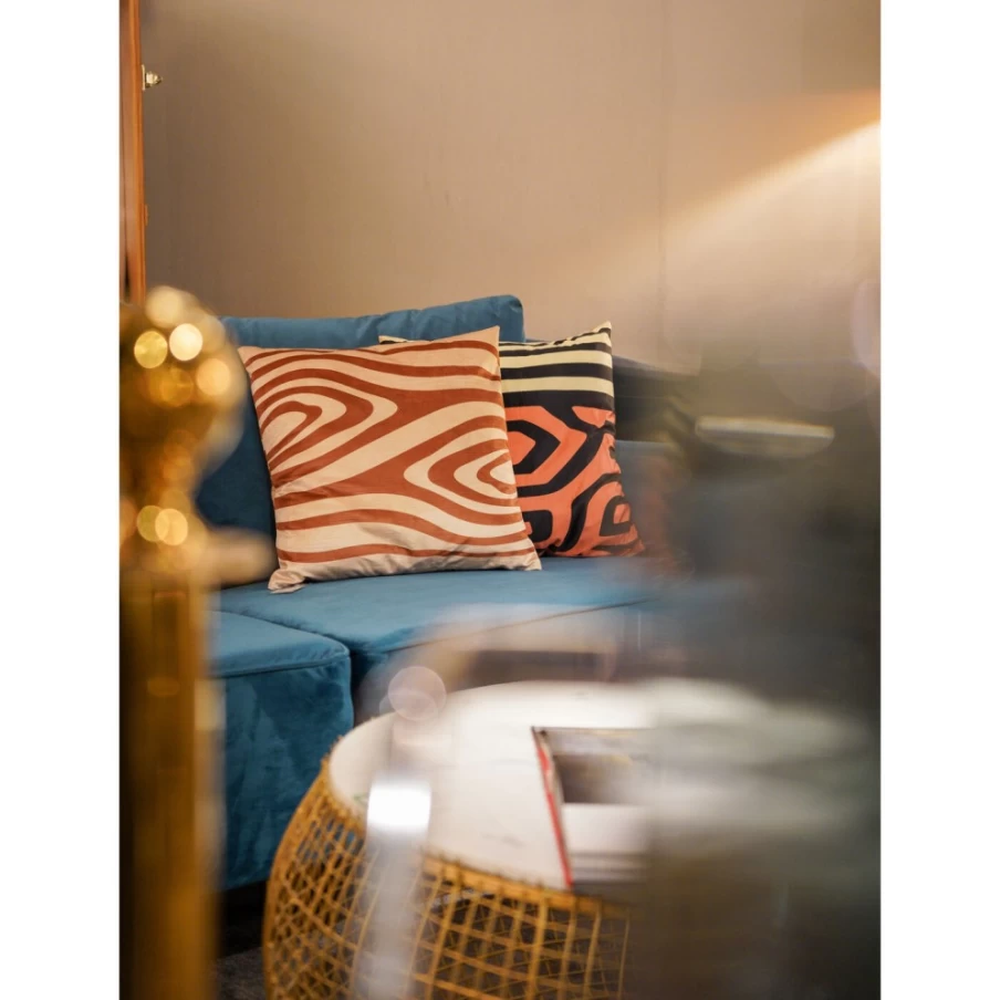 KARE Design Striped Decorative Cushion Cover 45x45 cm Modern Home Pillow Case