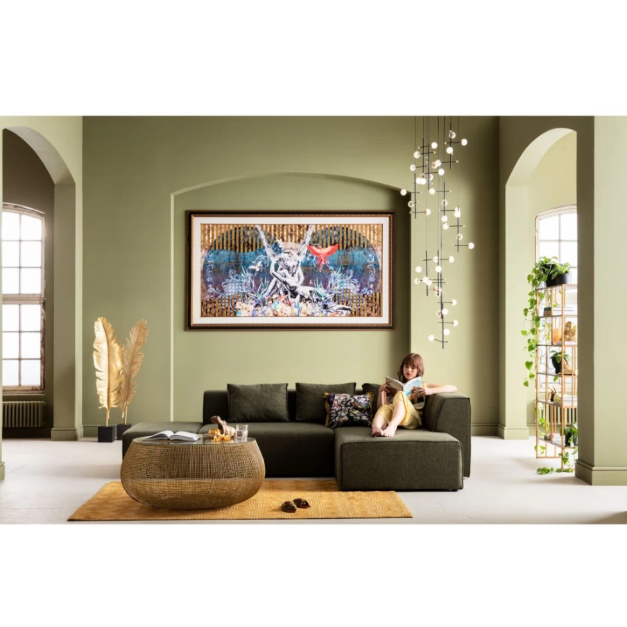 KARE Design Modern Gold Coffee Table Cesta - Mid-Century Luxury Accent Table for Living Room