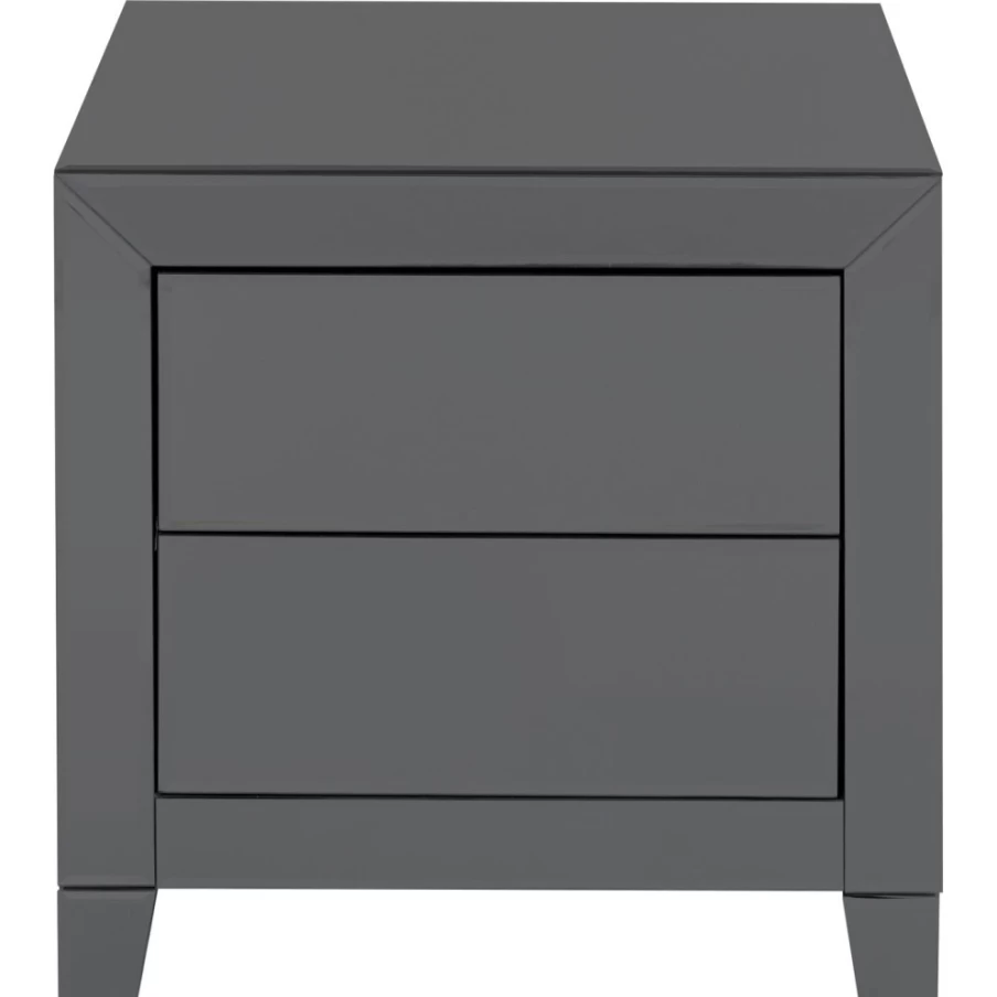 KARE Design Luxury Grey Small Dresser with 2 Push Drawers - Modern Bedroom Storage