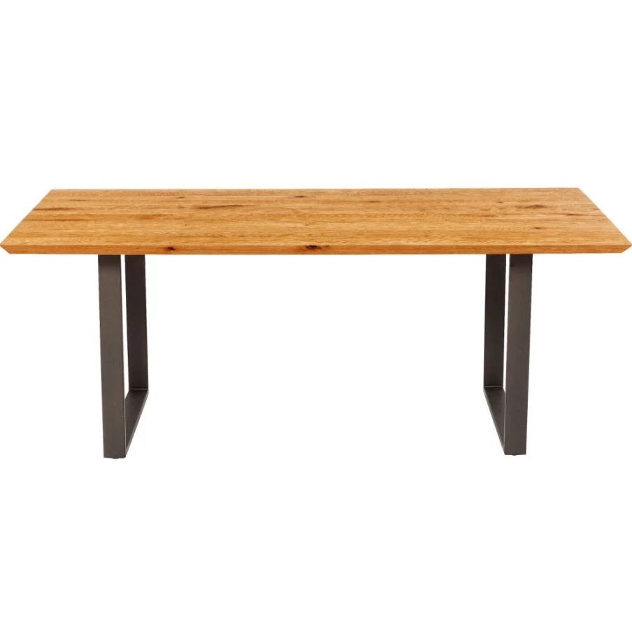 KARE Design Modern Oak and Steel Dining Table 160x80cm - Industrial Style Table Symphony Collection