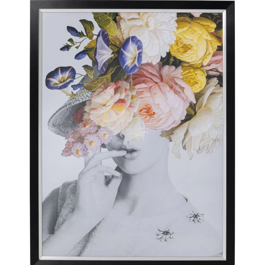 KARE Design Pastel Floral Picture Frame - 117x154cm Wall Art for Home Decor