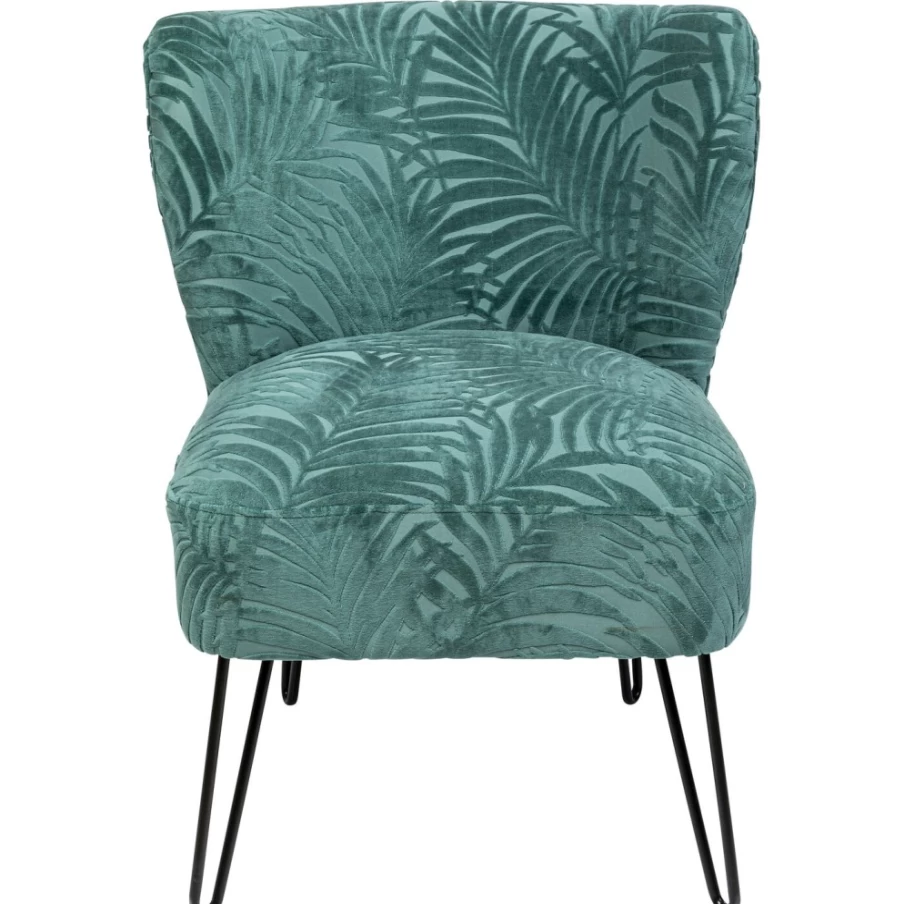 "KARE Design Palm Springs Blue Modern Armchair – Mid-Century Inspired Accent Chair"