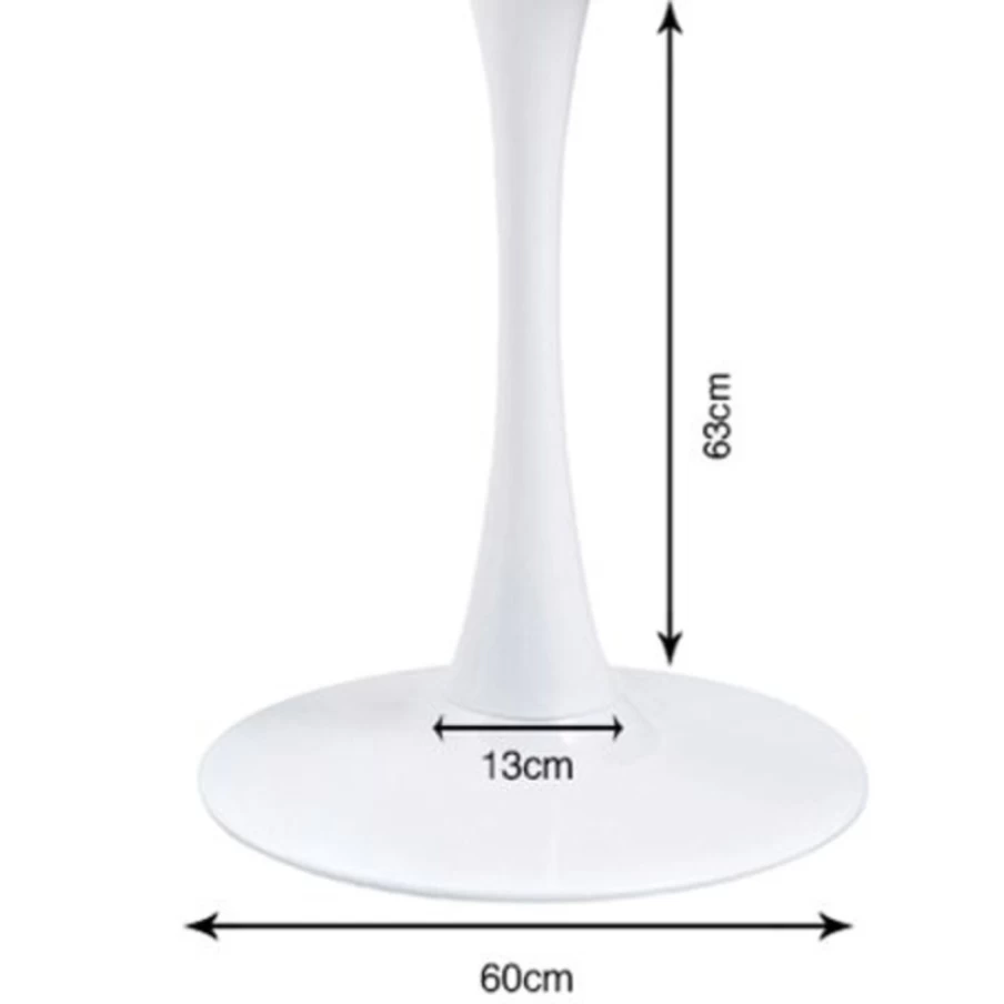 KARE Design Modern White Table Base Schickeria - 110cm Height, Sturdy & Stylish Dining Table Support