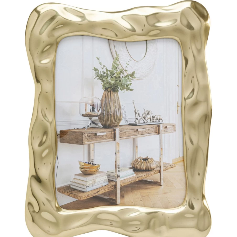 KARE Design Gold Jade Swing Picture Frame - 13x18 cm Elegant Wall Art Decor