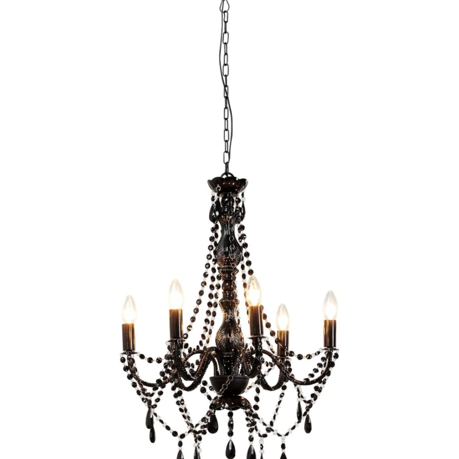 KARE Design Modern Black 6-Light Branch Pendant Lamp - Starlight Chandelier for Dining Room