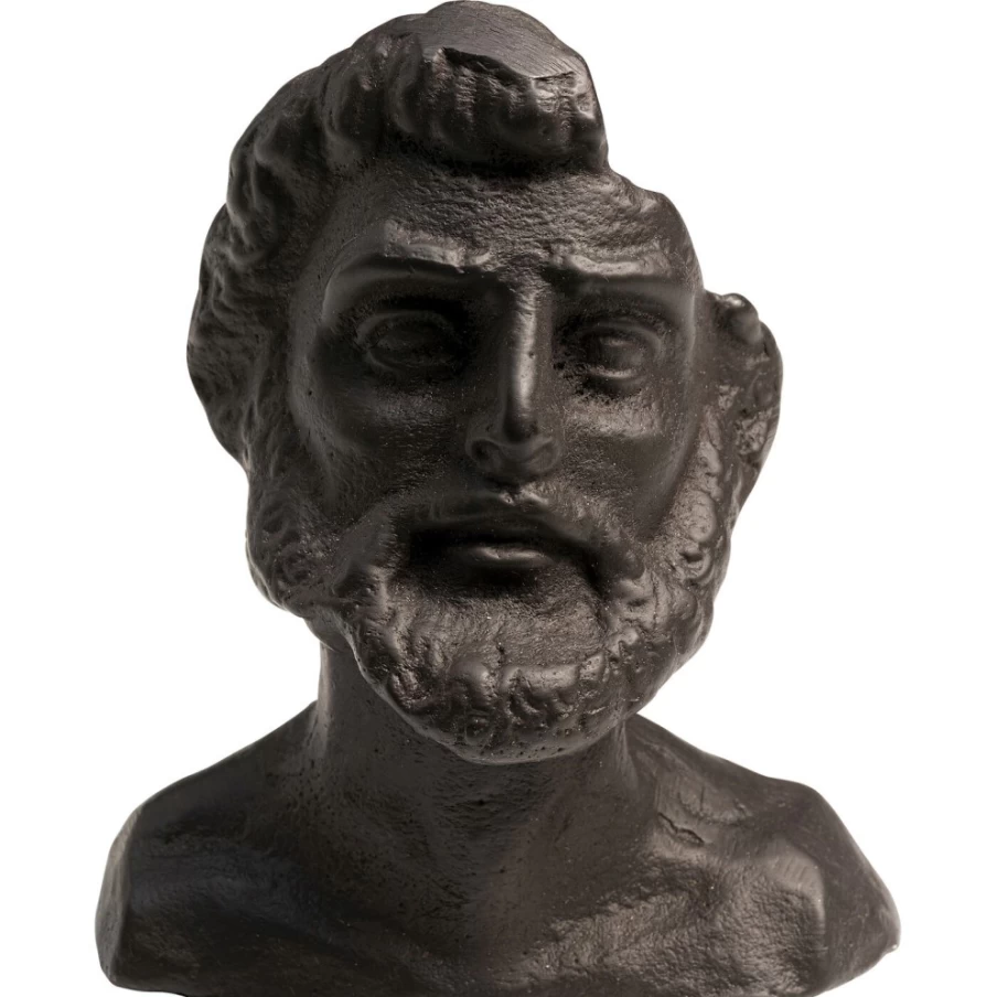 KARE Design Modern Anthracite Bearded Man Sculpture - 11Cm Deco Object for Home Decor
