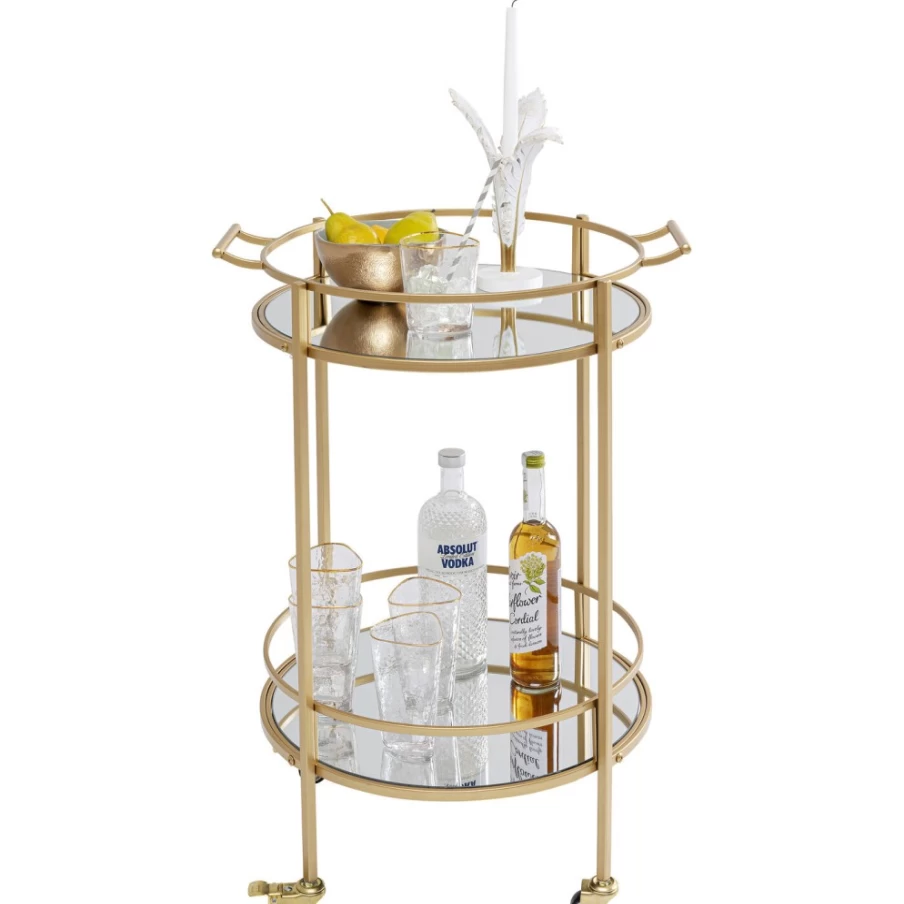 KARE Design Emilia Bar Cart - Modern Rolling Bar Trolley for Home & Kitchen