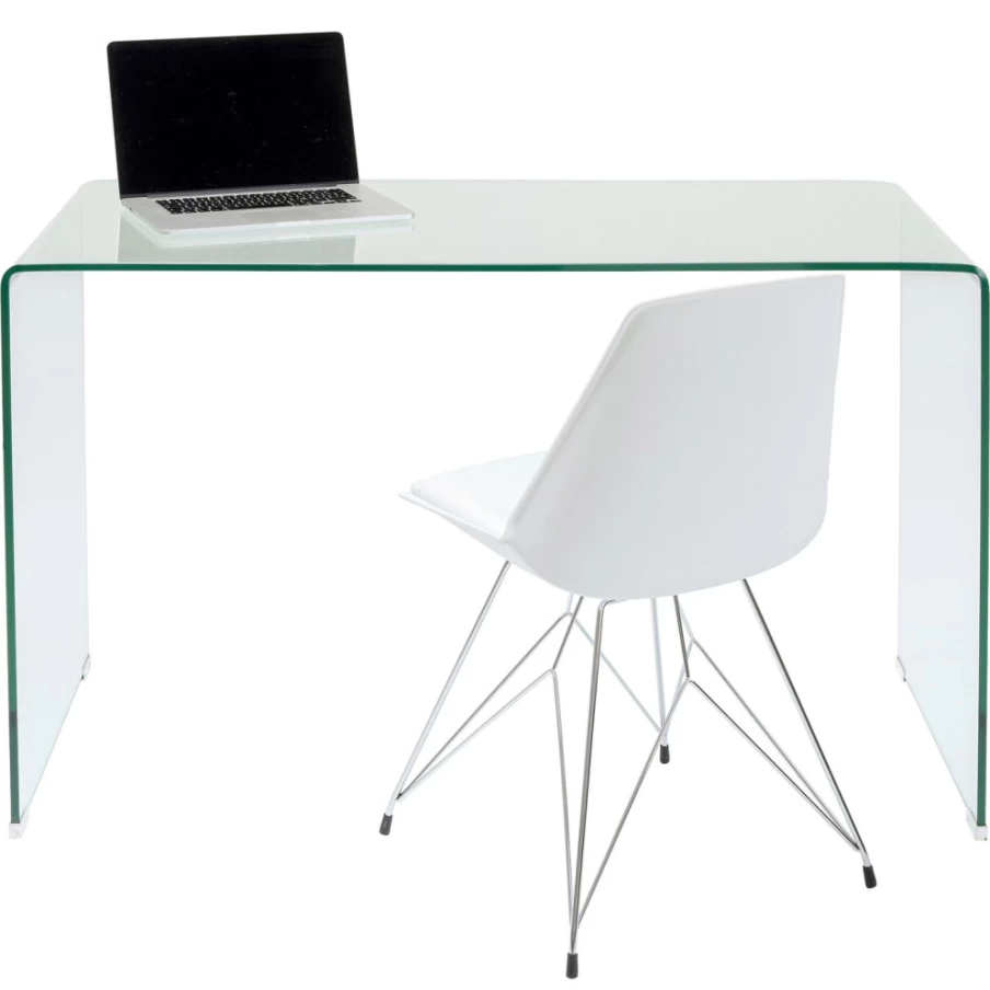 KARE Design Modern Office Desk Clear Club 125 x 60 cm - Sleek Writing Table for Home & Workspace