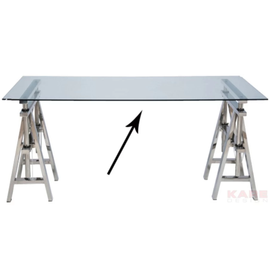 KARE Design Tempered Glass Table Top 160x80cm 0.8mm Clear ESG Safety