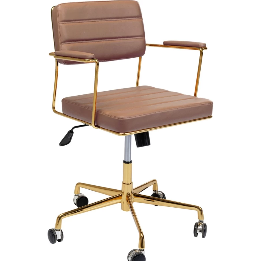 "KARE Design Dottore Brown Office Chair – Premium Ergonomic Leather Executive Desk Chair"