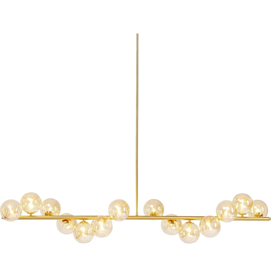 KARE Design Brass Pendant Lamp with Scala Balls, 155cm Modern Hanging Light Fixture