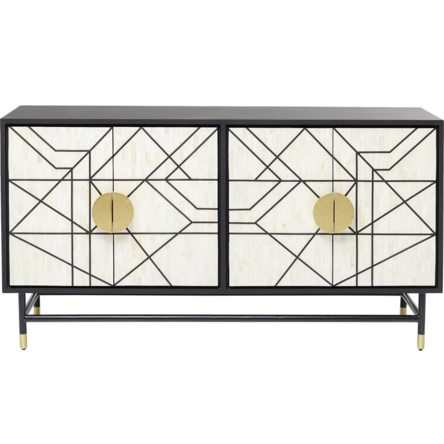 KARE Design Modern Sideboard Credenza 150cm Wide Storage Cabinet for Dining Room & Living Room