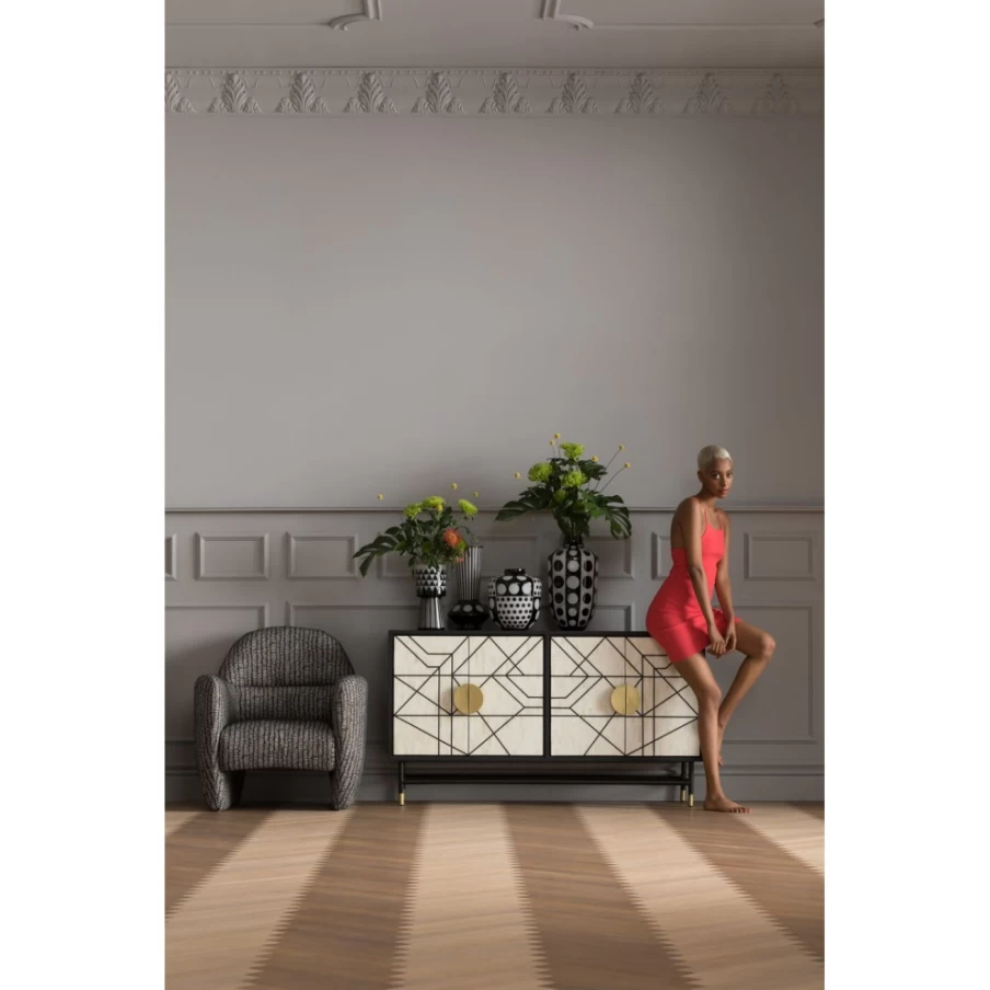 KARE Design Modern Sideboard Credenza 150cm Wide Storage Cabinet for Dining Room & Living Room