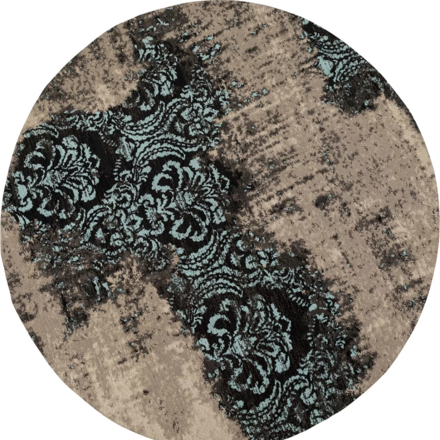 KARE Design Turquoise Handmade Kelim Carpet - 200cm Bohemian Decorative Rug for Modern Interiors