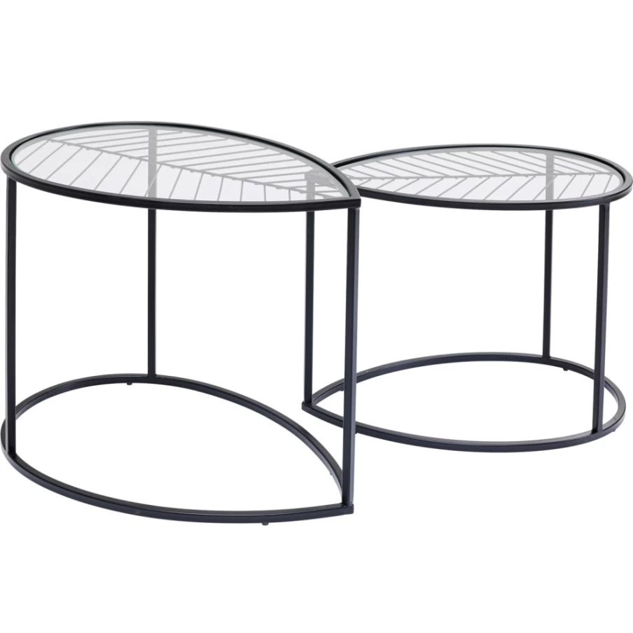 KARE Design Linnea Modern Side Table Set of 2 - Stylish Nightstands for Bedroom Living Room