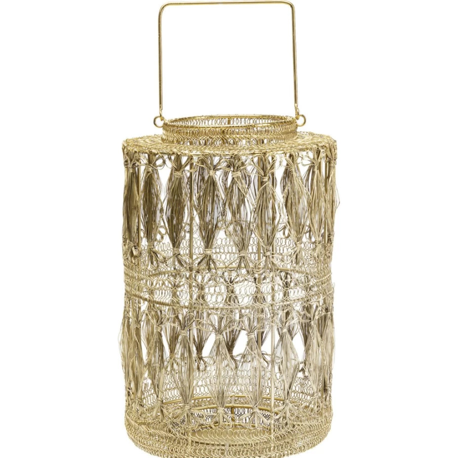 KARE Design Hayat Brass Lantern - 37Cm Vintage Decorative Lighting for Indoor & Outdoor