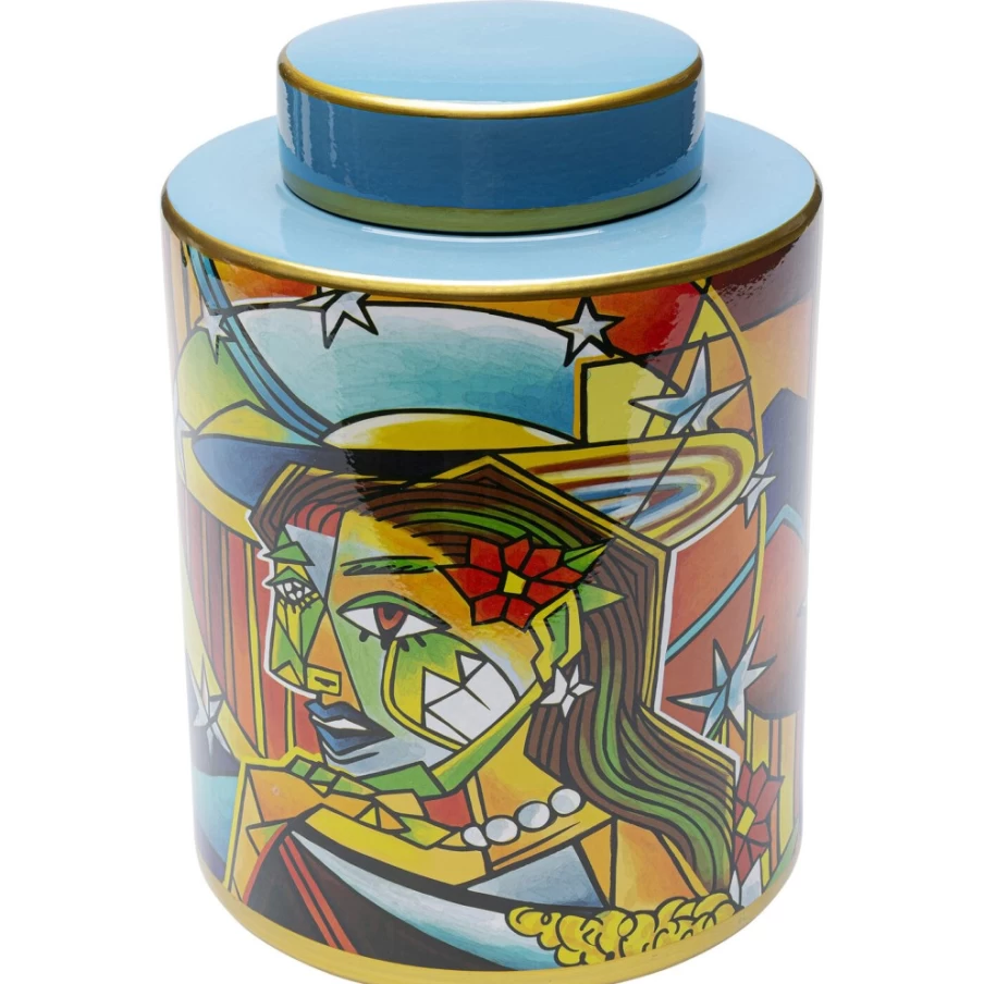 KARE Design Modern Graffiti Art Deco Jar - 27cm Handmade Ceramic Storage Vase