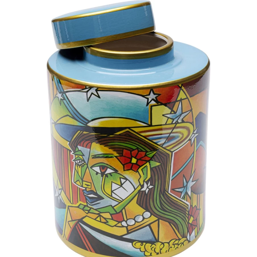 KARE Design Modern Graffiti Art Deco Jar - 27cm Handmade Ceramic Storage Vase